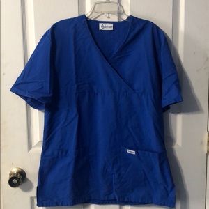 Blue scrub top